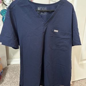 Figs Scrubs- Caterina Top Navy